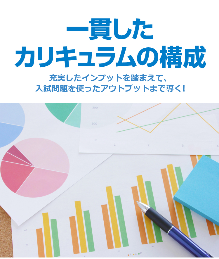 三旺ゼミナールは一貫したカリキュラムの構成_充実したインプットを踏まえて入試問題を使ったアウトプットまで導く！